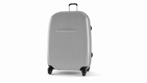 Luggage rotate on white background Video stock 73621434