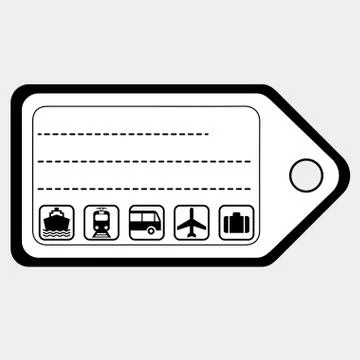 Luggage tag Stock Illustration