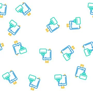 Luggage traveler vector seamless pattern Stock Illustration