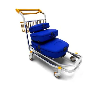 Luggage trolley Stock Illustration