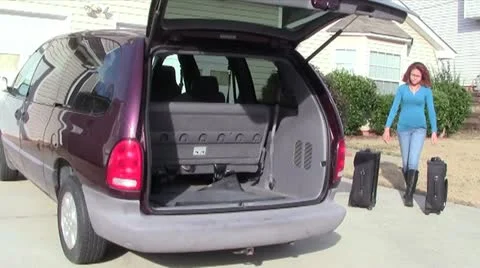 Luggage In Van Stock Footage