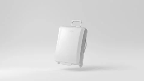 Luggage with white background. 3d render, 3d illustration. Stock Footage 168721385