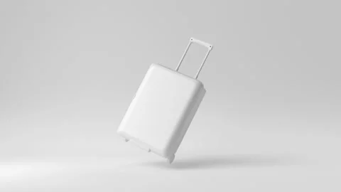 Luggage with white background. 3d render, 3d illustration. Stock Footage 168721386