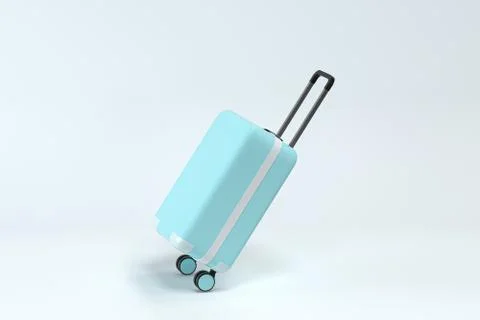 Luggage with white background, 3d rendering. Stock Illustration