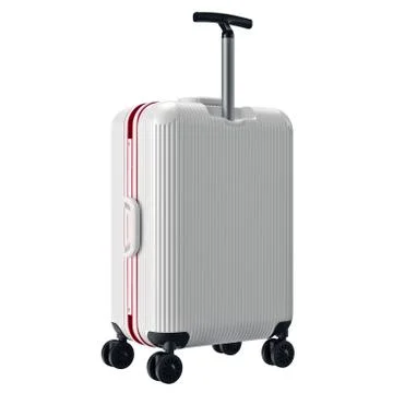 Luggage white with long handle Stock-Illustration