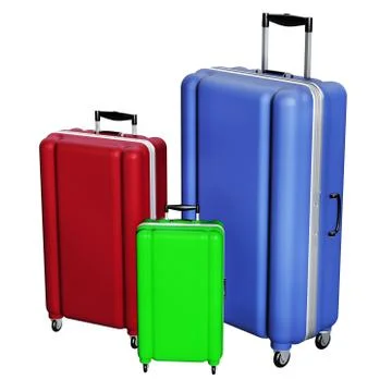 Luggages isolated on white background. Stock Illustration
