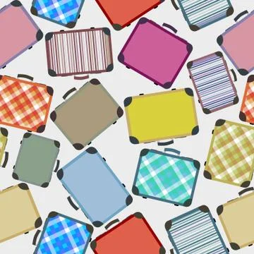 Luggages pattern Stock Illustration