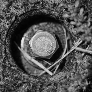 Lugnut in Ground Stock Photos