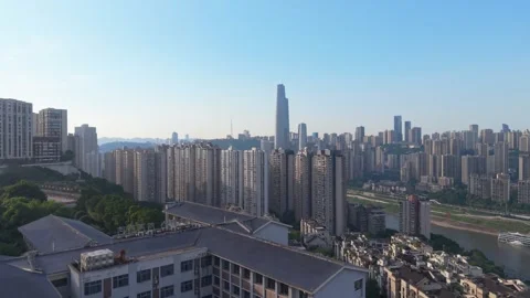 Luhai center in Chongqing Stock Footage 340550815