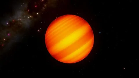 Luhman 16 A Brown Dwarf Star In Deep Space 8K Render 库存插图