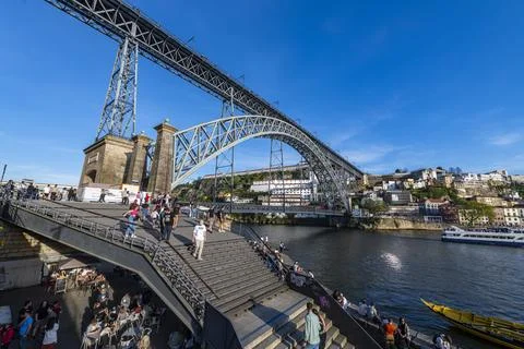 Luis I Bridge over the Douro River, UNESCO World Heritage Site, Porto, Norte, Stock Photos