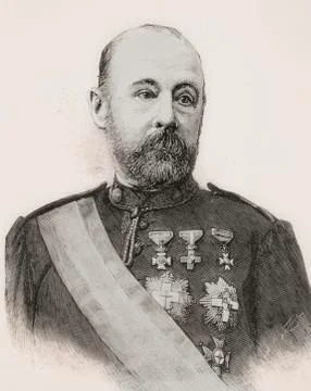 Luis Vidart Schuch, 1833 - 1897. Spanish Writer, Military Officer And Histori Stock Photos