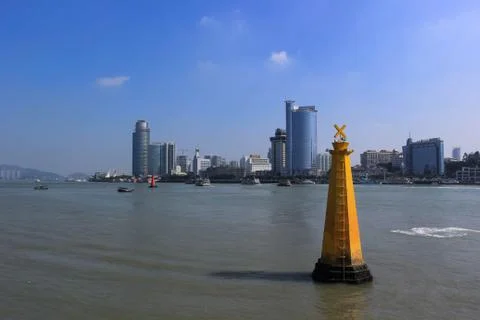Lujiang River Cityscape Stock Photos