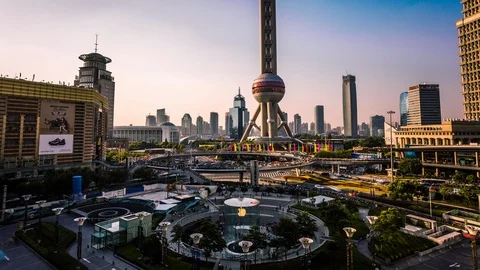 Lujiazui ring time lapse 스톡 동영상 119021559