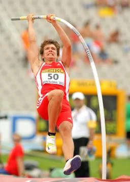 Lukas Wirth of Austria during Pole Vault Stock Photos