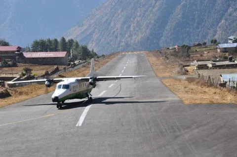Lukla airstrip Foto stock
