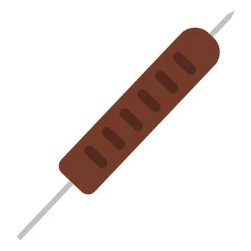 Lula kebab flat clipart vector illustration Stock Illustration