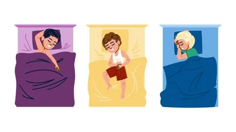 Lullaby kid boy sleeping vector Stock Illustration
