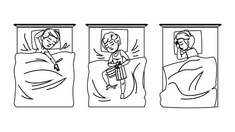 Lullaby kid boy sleeping vector Stock Illustration