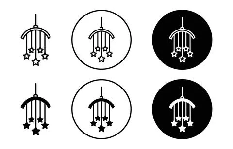 Lullaby toy vector icon mark set symbol for web application Illustrazione stock