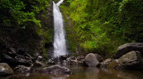 Lulumahu Falls in Hawaii Stock Footage 67915076
