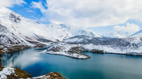  Lulusar, or Lalusar, is a group of mountain peaks and a lake in the Kaghan Vall Stock Photos