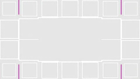 Luma matte transition of an array of concentric squares Stock Footage 278140904