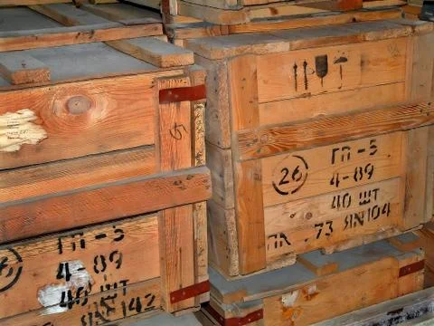 Lumber boxes Stock-Fotos
