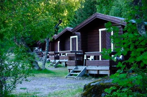 Lumber Cabins Stock Photos