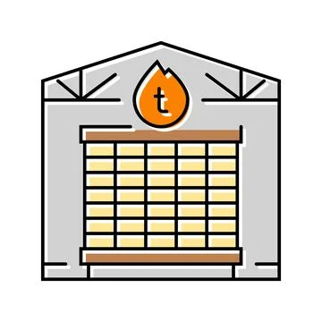Lumber drying process color icon vector illustration 스톡 일러스트