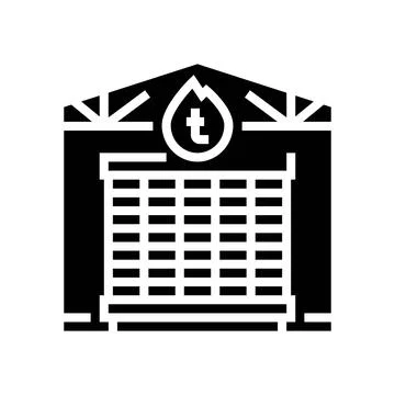 Lumber drying process glyph icon vector illustration 스톡 일러스트