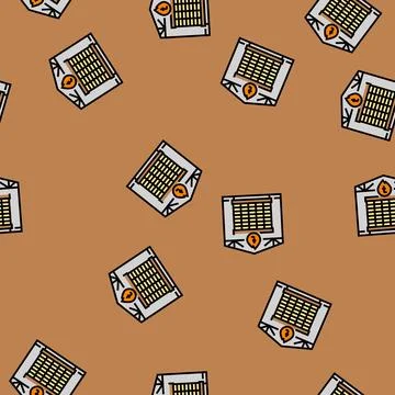 Lumber drying process vector seamless pattern 스톡 일러스트