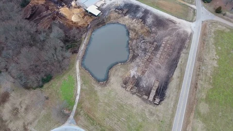 Lumber mill drone Stock Footage 101122983