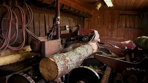 Lumber Mill Machine (4k) Video stock 168330452