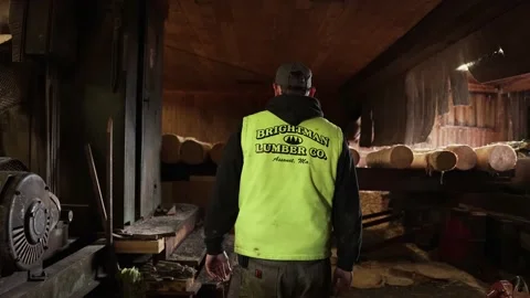Lumber Mill Walk Through (4k) Video stock 168330409