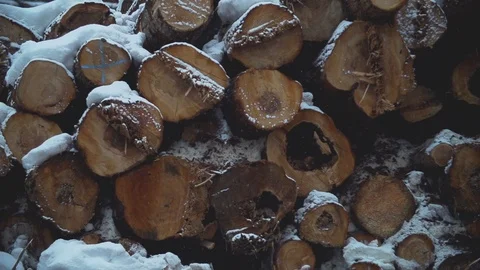 Lumber Profile, Heavy Snowfall Stock Footage 106598614
