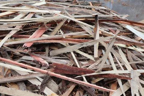 Lumber in a sawmill Foto stock