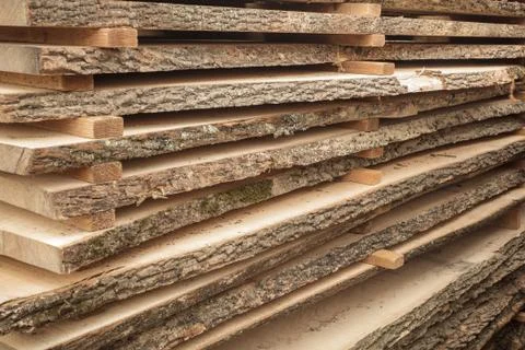 Lumber stack boards Stock Photos
