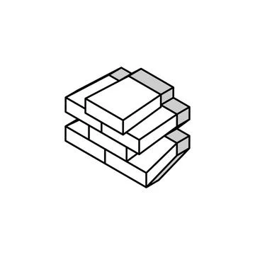 Lumber timber isometric icon vector illustration Stock Illustration