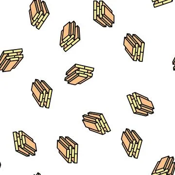 Lumber timber vector seamless pattern Illustrazione stock