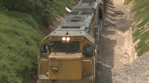 Lumber train and wagons Stock Footage 935987