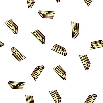 Lumber wood timber vector seamless pattern Stock Illustration