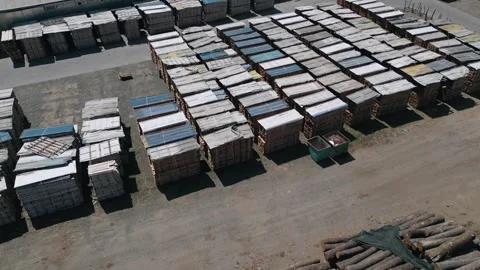 Lumber Yard Overview Video stock 316584759