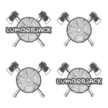 Lumberjack axe Stock Illustration