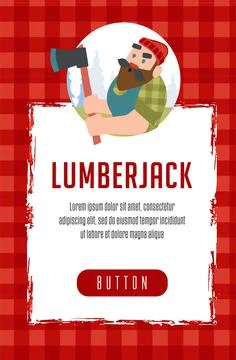 Lumberjack beer lover Stock Illustration