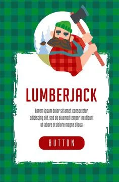 Lumberjack beer lover Stock Illustration