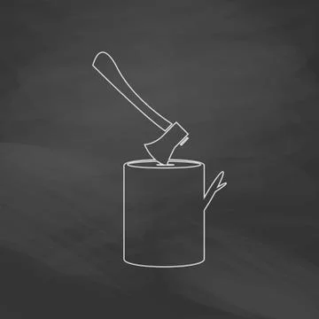 Lumberjack computer symbol Stock Illustration