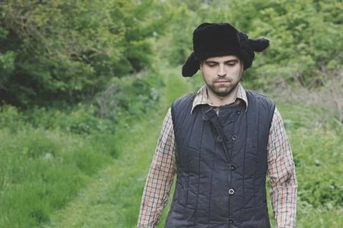 Lumberjack in the hat Stock Photos