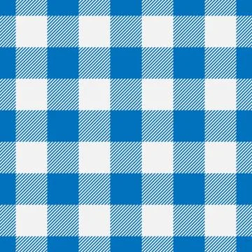 Lumberjack plaid pattern in blue and black. Seamless vector pattern. Simple Stock Illustration