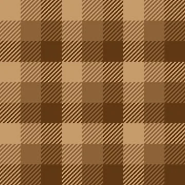 Lumberjack plaid pattern in brown colors. Seamless vector pattern. Simple Stock Illustration